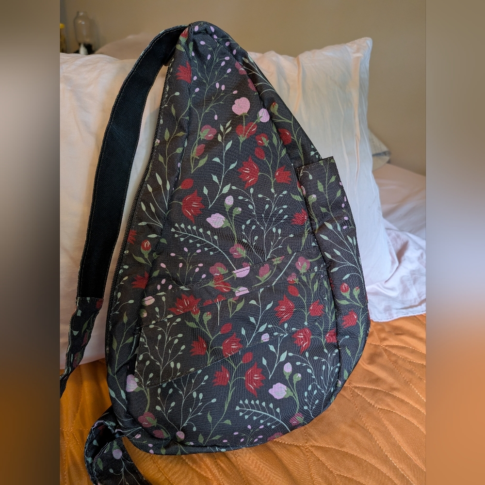 Floral Black Sling Bag